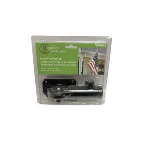 Garden Treasures Metal Flag Bracket Support In Black MPN 0246524 New Sealed